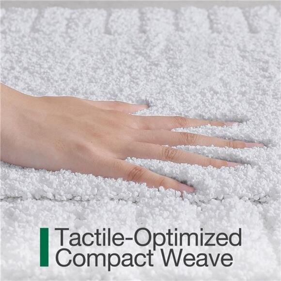 White Bathroom Rug Non Slip Bath Mat Soft Plush Absorbent Washable Quick Dry Car - Picture 3 of 7